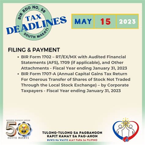 BIR Revenue District Office 050 .